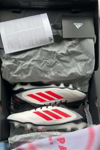 Adidas Copa Élite Botas Fútbol Blancas Rojas