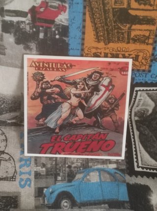 Azulejo Decorativo cerámica vintage Capitán Trueno