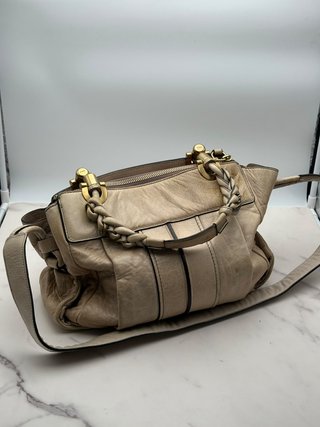 Bolso Chloé Héloise vintage de piel beige