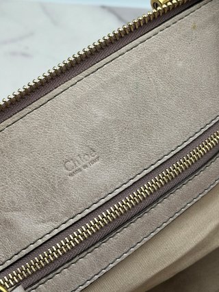 Bolso Chloé Héloise vintage de piel beige