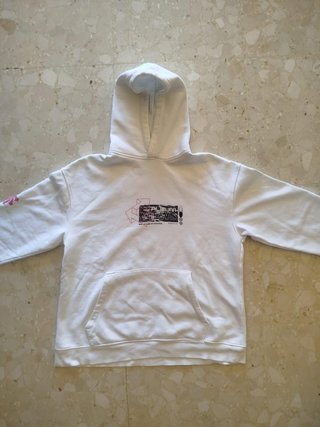 Zara Sudadera Blanca Capucha XS