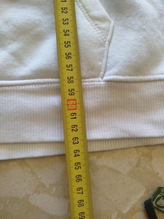Zara Sudadera Blanca Capucha XS