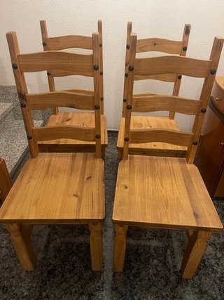 Set de 4 sillas estilo mexicano