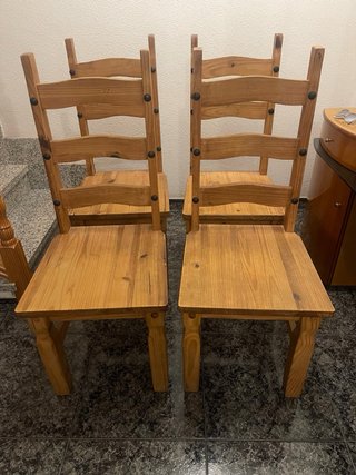 Set de 4 sillas estilo mexicano