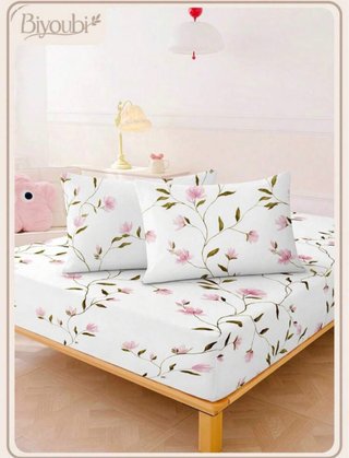 Juego Sábanas Cama 90cm Flores Rosas