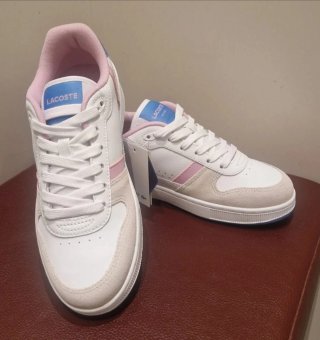 Zapatillas Lacoste Mujer Blancas y Rosas