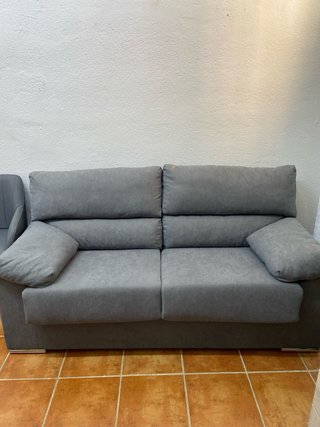 Sofá 4 Plazas Gris Oscuro – Tela