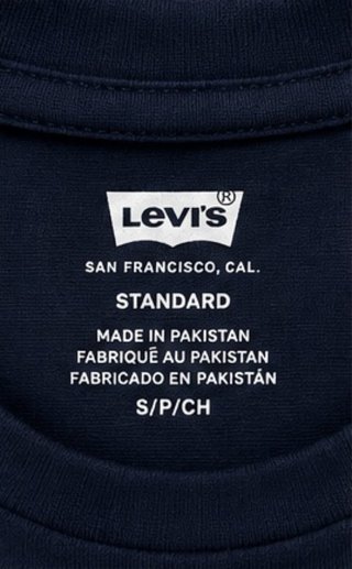 Camiseta Levi’s Standard azul marino logo pequeño
