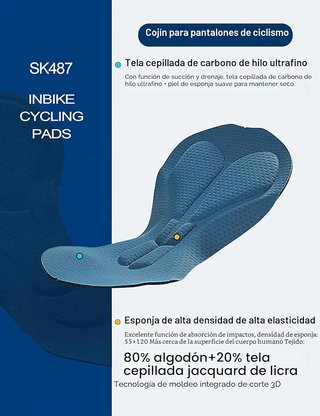 Culote ciclismo INBIKE mujer badana azul M