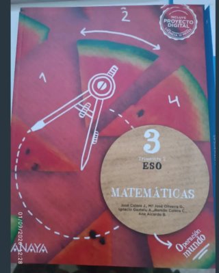 Libro de matemáticas de 3 de ESO