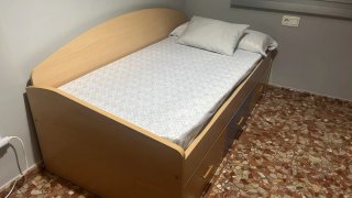 Cama individual 90cm con 3 cajones