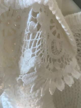 Jersey Bershka blanco punto