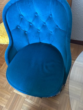 Sillón infantil azul y amarillo