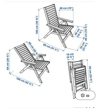 2 Sillas de jardín ÄPPLARÖ de IKEA