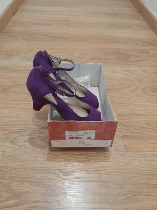 Zapatos de Tacón Morados Talla 38