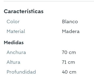Cajonera blanca Ikea