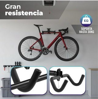 Soporte Pared Bicicleta Horizontal Negro