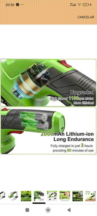 Mini cortasetos eléctrico 2 en 1