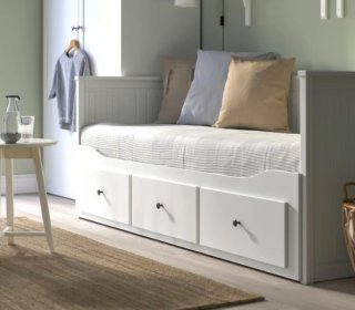 Cama nido blanca Ikea Hemnes con colchones