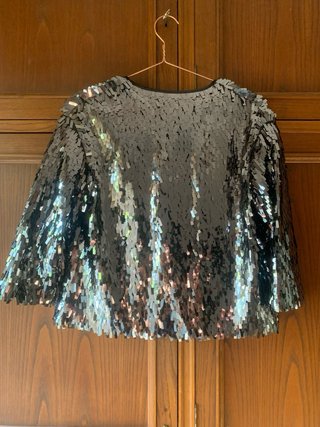 Chaqueta lentejuelas gris H&M