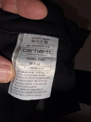 Carhartt WIP Rebel Pant 36x34 Negro