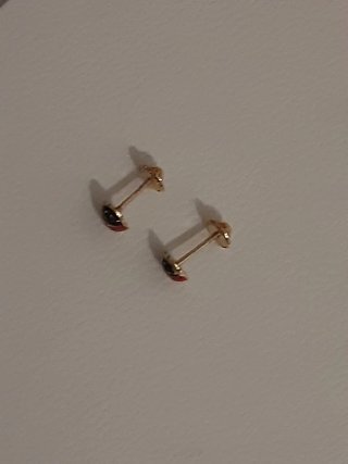 Pendientes Mariquita Oro 18K Bebé