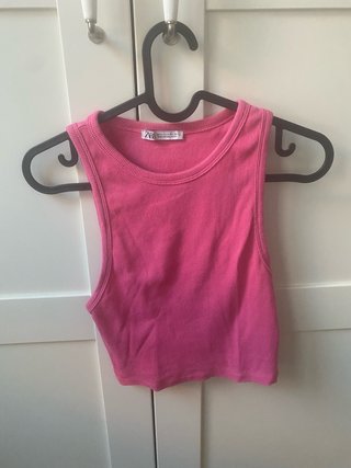 Top Zara Rosa Fucsia Talla XS