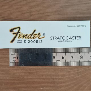 #25#Decal Fender Stratocaster USA 80´s