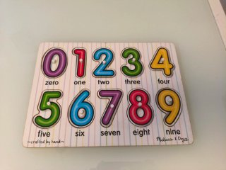 Puzzle Números Madera Inglés Melissa & Doug