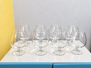 Juego 8 copas de coñac cristal