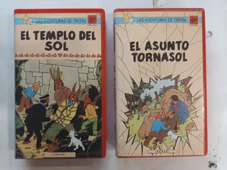 Lote 2 VHS Tintin: Templo Sol, Asunto Tornasol