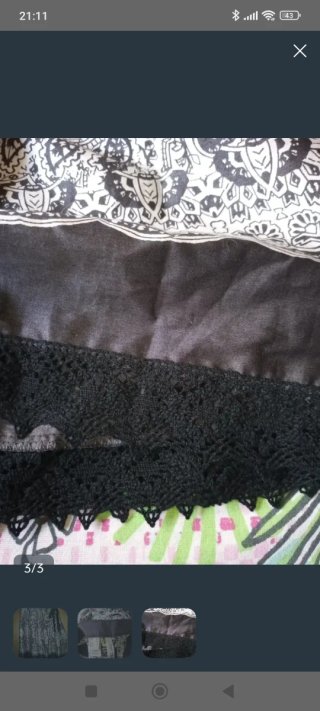 Falda Mango Estampada Negra y Blanca
