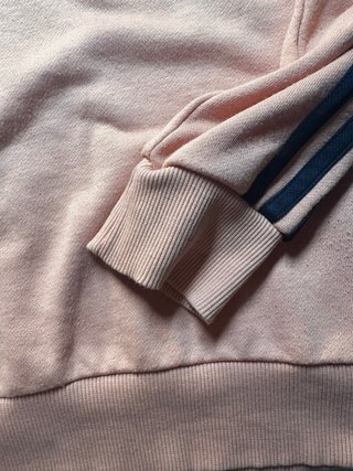 Sudadera Adidas 3 Stripes rosa salmón con logo S