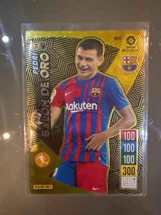 Carta Pedri Balón de Oro Panini LaLiga