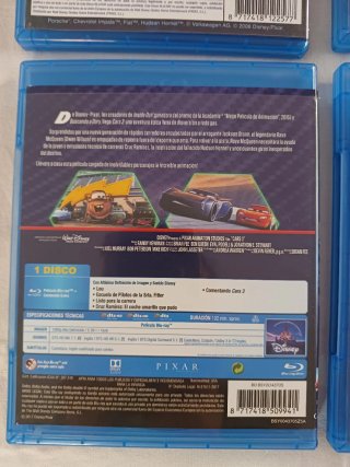 Pack 4 Películas Cars Disney Pixar Blu-ray