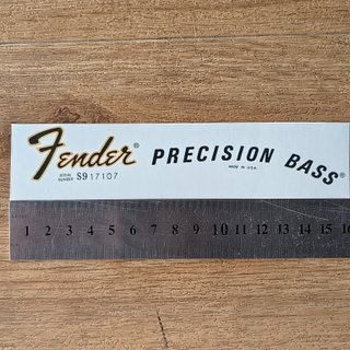 #17# Decal Fender Precision Bass USA