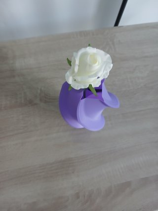 Vaso 3D Viola e Bianco