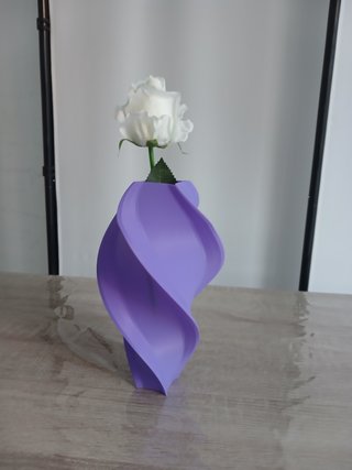 Vaso 3D Viola e Bianco