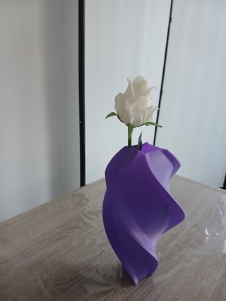 Vaso 3D Viola e Bianco