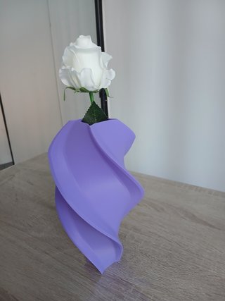 Vaso 3D Viola e Bianco
