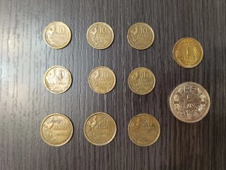 Lote Antiguas Monedas Francesas Años 50