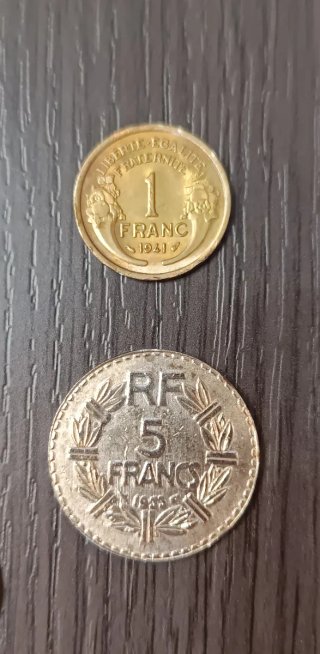 Lote Antiguas Monedas Francesas Años 50