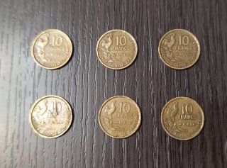 Lote Antiguas Monedas Francesas Años 50
