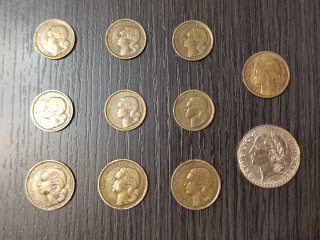 Lote Antiguas Monedas Francesas Años 50