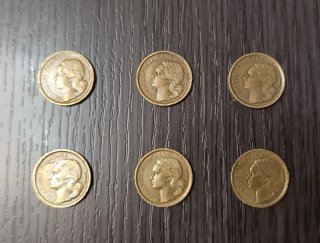 Lote Antiguas Monedas Francesas Años 50