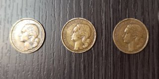 Lote Antiguas Monedas Francesas Años 50