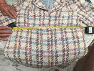 Traje de Tweed Multicolor Talla 46