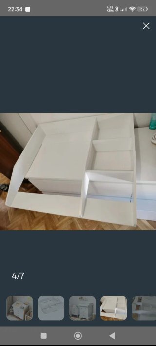 cambiador de bebé en madera
