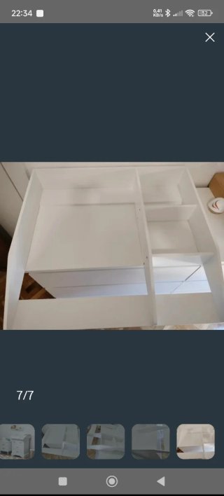 cambiador de bebé en madera