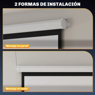 Pantalla proyector 84 retráctil